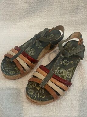 Piklolinos Multi-Color Strappy Leather Sandals - Women
